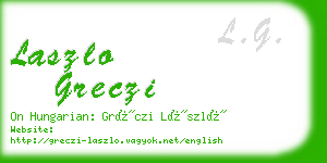 laszlo greczi business card